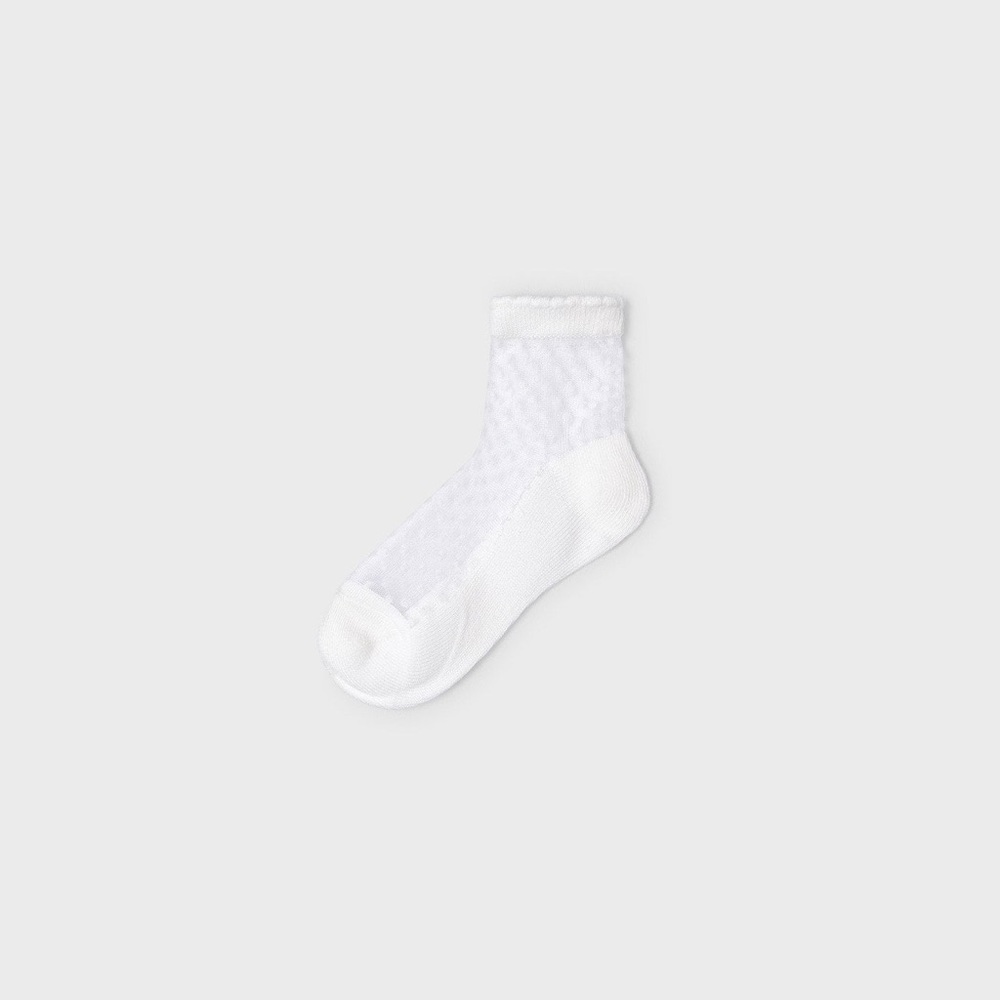 Size 12 kids Mayoral Kids' White Textured Socks